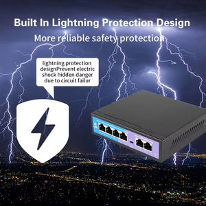 2023 Hot Sale KuWFi Originale Reverse Outdoor Industrial Ports <span class=keywords><strong>Reverso</strong></span> 52V Mini Switch PoE a <span class=keywords><strong>4</strong></span> Porte per Telecamere IP - Product Image 4