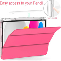 Compatible avec iPad A16 11e génération Air 7 11 pouces 2025, étui pour iPad, coque brillante, dos transparent, porte-crayon