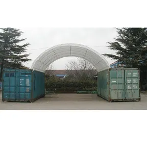 Fabrik preis Zelt Lager Industrie Shelter 4040 Versand Container Dome Shelter mit Garagentoren