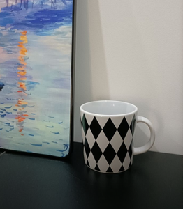 New Design Good Quality American Style Vintage Ceramic Mug 300ml Black <b>White</b> Pattern Food Safe Reusable Business <b>Gifts</b> - Product Image 6