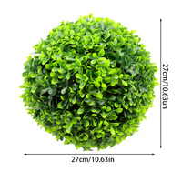 Fausse boule de plante environnementale suspendue boule de feuille artificielle buis artificiel boule d'herbe verte pour la décoration intérieure et extérieure
