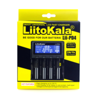 Pengisi Daya Baterai LiitoKala Asli Lii-PD4 4 Slot Pengisi Daya Baterai Li-ion Ni-MH Ni-Cd untuk Baterai 10440/14500/18650/26650
