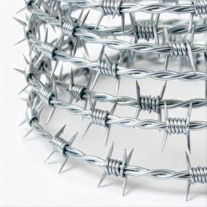 Bobina de alambre de púas de acero de alta calidad galvanizada trenzada doble con valla de <span class=keywords><strong>barrera</strong></span> de tipo de seguridad cruzada - Product Image 2