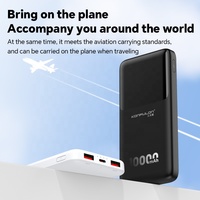 Banque d'alimentation portable mince KONFULON 10000mAh, prix de gros compétitif, puissance de sortie 10W pour la recharge de téléphone portable, cadeau de voyage