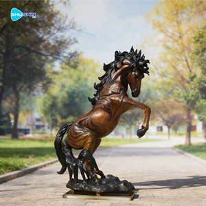 Statua di Cavallo Rampante in Bronzo a Grandezza Naturale Personalizzata per Decorazione Giardino Moderno con Colore Personalizzabile - Product Image 5