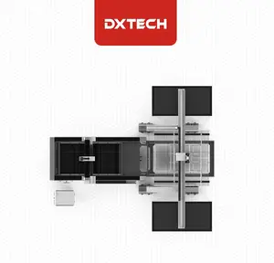 Sistema automático de máquina de corte por láser de fibra de carga y descarga de chapa mediana 1000W Raycus Fiber Lazer cutter para metal