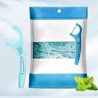 Fil dentaire dissimulé avec cure-dent multifonctionnel pour nettoyage interdentaire, bâtonnet de fil dentaire en plastique saveur menthe, prix de gros, soins bucco-dentaires