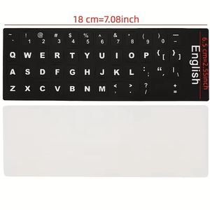 Màu đen/trắng/trong suốt không thấm nước Đức/Tây Ban Nha/Thổ Nhĩ Kỳ/Hebrew/Pháp/Anh/Arabic in tùy chỉnh bàn phím sticker cho máy tính xách tay - Product Image 4