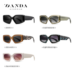 Lunettes de soleil polarisées rectangulaires DANDA S26116 UV400 unisexe, protection solaire tendance - Product Image 1