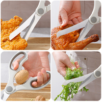 Ciseaux de cuisine ergonomiques FOCUS YJ en acier 3Cr13, écologiques, tranchants, pour la préparation des aliments, légumes et volailles