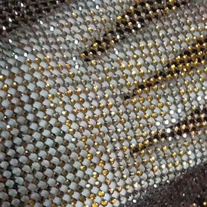 Tissu en micro-maille orné de cristaux de <span class=keywords><strong>café</strong></span> et de strass - Product Image 5