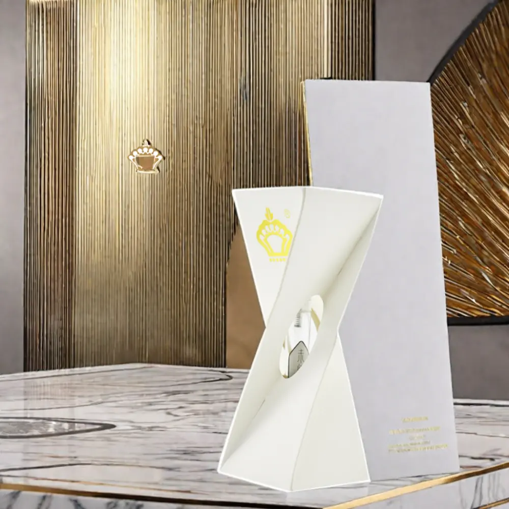 Wholesale Custom Creative Twist Hot Stamping Gold Foil Cosmetics Perfume Sample Lipstick Tube Gift Paper Box