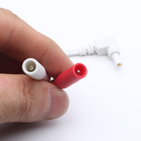Câble de test personnalisé avec fiche de sécurité DC2.35mm vers aiguille d'électrode 2.0mm, 1m 1.5m