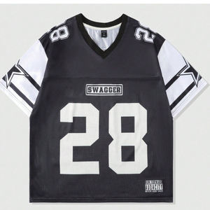 Camiseta de Manga Corta de Moda para Hombre, Personalizable con Estampado Digital 3D, Estilo Rugby, Holgada, Cultura Urbana, Hip-Hop - Product Image 6