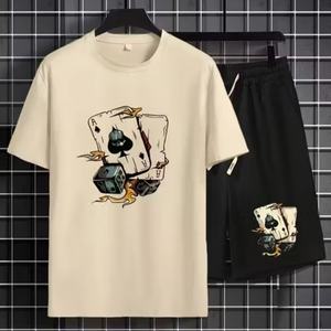 Custom Casual Summer Tracksuits 2 Piece Short <b>Set</b> Women Short Sleeve t Shirt Cotton Men Summer Shorts <b>Set</b> Unisex - Product Image 2