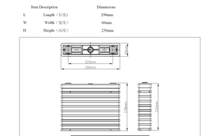 Batteria agli ioni di litio prismatica ricaricabile 3.2V 200Ah con ciclo di vita 3000 certificata LiFePO4 - Product Image 6