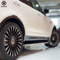 Jantes forgées sur mesure DW Noir Argent à rayons éventail 20 21 22 pouces 5x120 Crozegroove compatibles Mercedes-Maybach Classe S