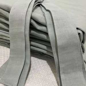 عرض إضافي شاش أو غزل الكتان سادة مصبوغ عضوي مغسول كتان ناعم لينو منسوج بلون أبيض - Product Image 2