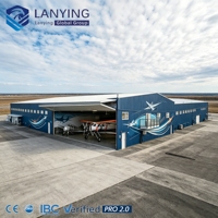 Hangar Prefabricado de Acero de Gran Envergadura para Aviones, Edificio de Aviación de Acero Ligero y Duradero con Aislamiento Térmico
