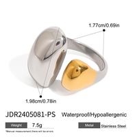 Bagues ouvertes unies audacieuses de qualité supérieure Gaovo Niche, résistantes au ternissement, en acier inoxydable, bijoux minimalistes tendance
