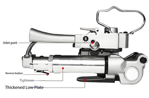 Máquina Neumática para Flejado de Plástico PET, Semiautomática, con Adhesivo Termofusible, Tipo Caja, para Empaquetado - Product Image 4