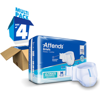 Attends Briefs Ultimative Saugfähigkeit MEDIUM. Tasche 24. Windeln für Erwachsene, Männer und Frauen, Einweg-Inkontinenzprodukte