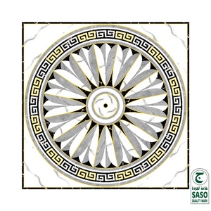 Baldosa de Alfombra de Lujo GUCI, Cristal Pulido, Brillante, Estilo Real Dorado, Patrón de Parqué - Product Image 2