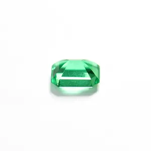 1ct High Quality Green Color Rectangle Shape Columbia Emerald Cut Synthetic Gemstone