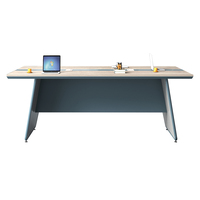Mobilier de bureau Table de conférence 240cm Table de réunion de conférence moderne en verre Table de négociation créative