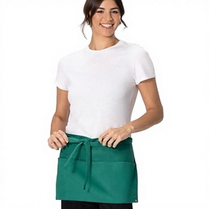 Tablier court personnalisé avec logo, poches latérales, pour restaurant, cuisine, café, bistrot, uniforme unisexe, vente en gros - Product Image 1