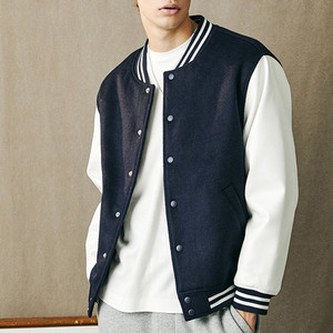 OEM Tùy Chỉnh Thêu Các Bản Vá Lỗi Chất Lượng Cao Người Đàn Ông Lông Cừu Letterman Bóng Chày Varsity Áo Khoác Cho Nam Giới - Product Image 5