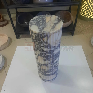 Newstar Pierre Personnalisé Italien Calacatta <span class=keywords><strong>Volia</strong></span> Marbre Cannelé Plinthe Présentoir Salon Marbre Table Basse Canapé Table D'appoint - Product Image 6