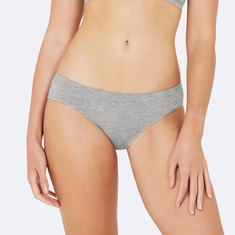 2020 wholesale custom women's panties plain design sexy triangle thong brief cut black underwear for women