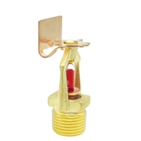 Tête d'incendie automatique en laiton Heguang DN15 68 degrés K5.6, type mural, personnalisable, rouge, durable, pour système de lutte contre l'incendie