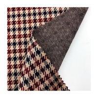 Vente en gros motif classique 300GSM tissu Jacquard 68% R 31% T 1% SP trois couleurs pied de poule tricoté fil teint Stretch manteau pantalon