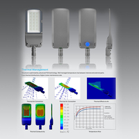 Réverbère extérieur en aluminium moulé sous pression étanche, directement de l'usine, IP66, 50W, 100W, 150W, 200W, 300W, projecteur LED pour éclairage public