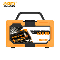 JAKEMY JM-6121 Kit d'outils de réparation professionnel portable 31 en 1, jeu de tournevis à cliquet pour ordinateur, compatible OEM