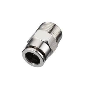 <b>Quick</b> Coupler Metal Push In Straight <b>Connector</b> Copper Nickel Plated BSPT BSPP NPT Pneumatic Fitting - Product Image 1