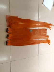Extensiones de cabello humano virgen vietnamita Remy naranja 100% con encaje de cierre HD directamente de Vietnam - Product Image 5