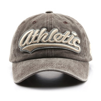 Sombrero de camionero ajustable de algodón Vintage para verano y primavera al aire libre, gorras Snapback con bordado de letras 3D, gorra de béisbol lavada Retro