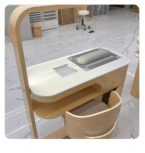 Table de manucure pour salon de manucure, mobilier de salon avec plateau en marbre, lampe à ongles écologique et durable pour utilisation en salon de manucure - Product Image 6