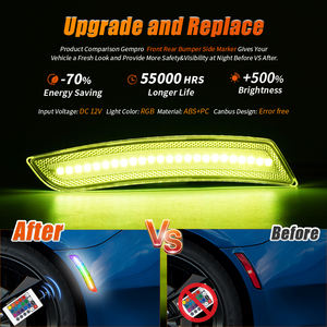 Luci LED RGB per Paraurti Anteriore e Posteriore per Chevrolet Camaro 2016~2021, Cadillac CTS 2014~2021, ATS 2015~2021 - Product Image 4