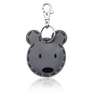 Reflective Leather <b>Cute</b> Animal Shaped Keychain Pendant - Multi Styles (Cat/Rabbit/Owl/Koala/Penguin) Fashion Bag <b>Car</b> <b>Accessory</b> - Product Image 6