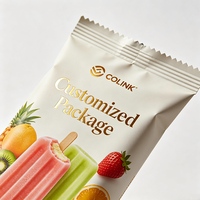 Sacs en plastique laminé imprimés pour crème glacée, qualité alimentaire, thermoscellables, emballage pour bâtonnets glacés, logo et taille personnalisés pour snacks surgelés
