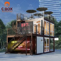 Cbox 20ft 40ft Conteneur préfabriqué personnalisé en panneaux sandwich pour café, bar, supermarché, toit, balcon, maison conteneur en kit