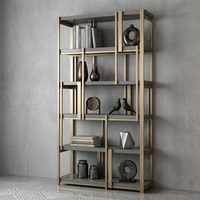 Support mural décoratif moderne en acier inoxydable doré pour étagère, porte-ornements, outils de literie, personnalisable pour la maison