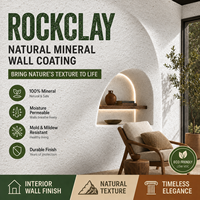 Revestimiento en Polvo Seco Mineral Inorgánico Acrílico, Impermeable y Duradero, para Baño, Cocina y Sótano, Aplicación Segura con Brocha