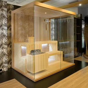 Finn traditionnel 6 kw Sauna <span class=keywords><strong>solarium</strong></span> sauna portable tente Smartmak <span class=keywords><strong>Infrarouge</strong></span> lointain Vapeur sèche pruche avec lumière thérapeutique - Product Image 3