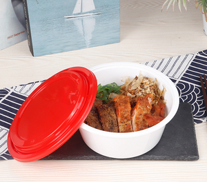 Boîte <span class=keywords><strong>à</strong></span> bento japonaise ronde épaisse jetable en PP de qualité alimentaire ZY251, utilisable au micro-ondes, 160 mm, pour sushi, soupe et nouilles <span class=keywords><strong>à</strong></span> emporter - Product Image 3
