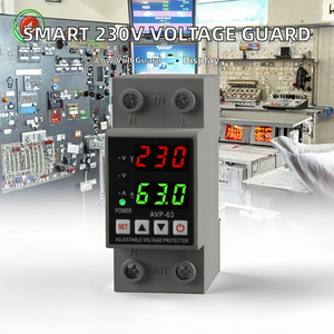 Protecteur de surtension réglable monophasé AC 230V 63A, disjoncteur électronique en cuivre avec <span class=keywords><strong>récupération</strong></span> automatique - Product Image 2